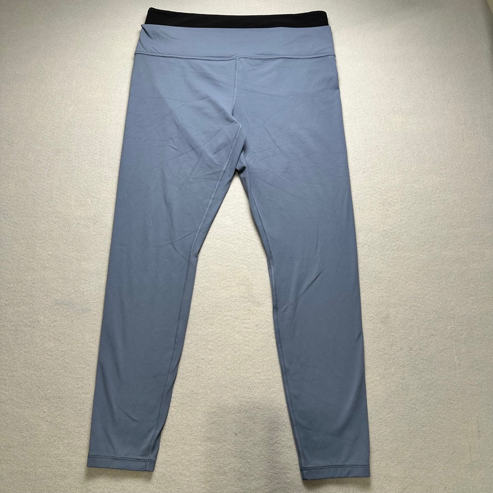 Athleta Elation Double Up Tight Womens Large Blue Black Ultra High Rise Leggings
